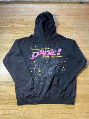 Black Graphic Hoodie Sweater Cardigan